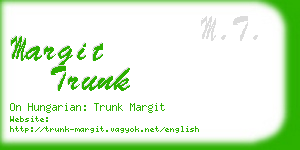 margit trunk business card